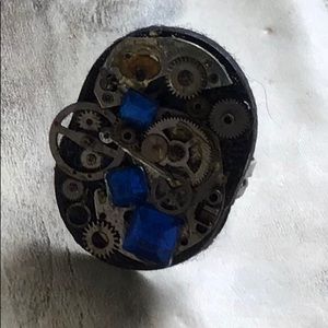 Steampunk ring OOAK
